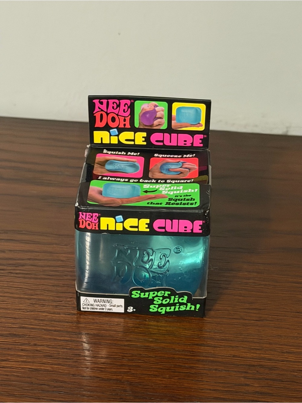 NeeDoh Nice Cube Blue Super Solid Squish New